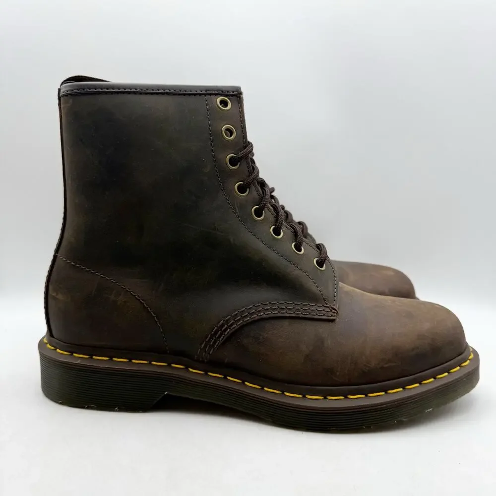 Dr. Martens Mens 1460 8 Eye Boots EU 43 US 10 Brown Leather Lace Up EUC